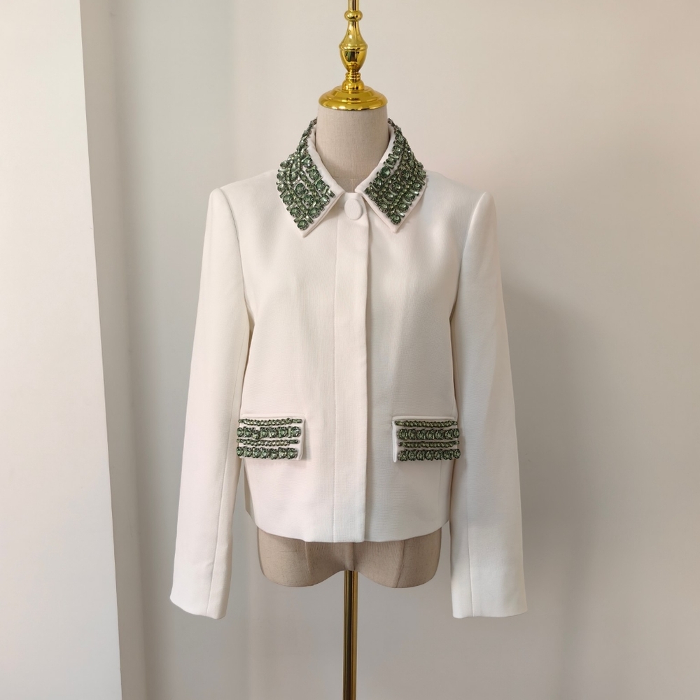 Final Sale Veronicas Beard Imogen Embellished Cropped Jacket - Picture 9 of 16